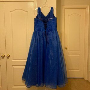 JJ's House Blue Size 18 20 Tulle Sequin Prom Ballgown Quinceanera Dress